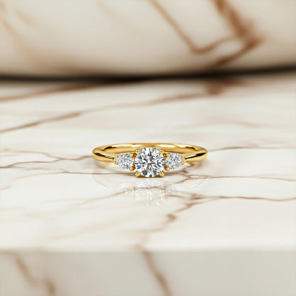 1.20Ctw Three-stone Moissanite Ring
