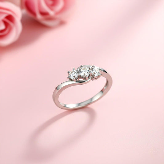 0.75Ctw Rory Crossover Moissanite Ring