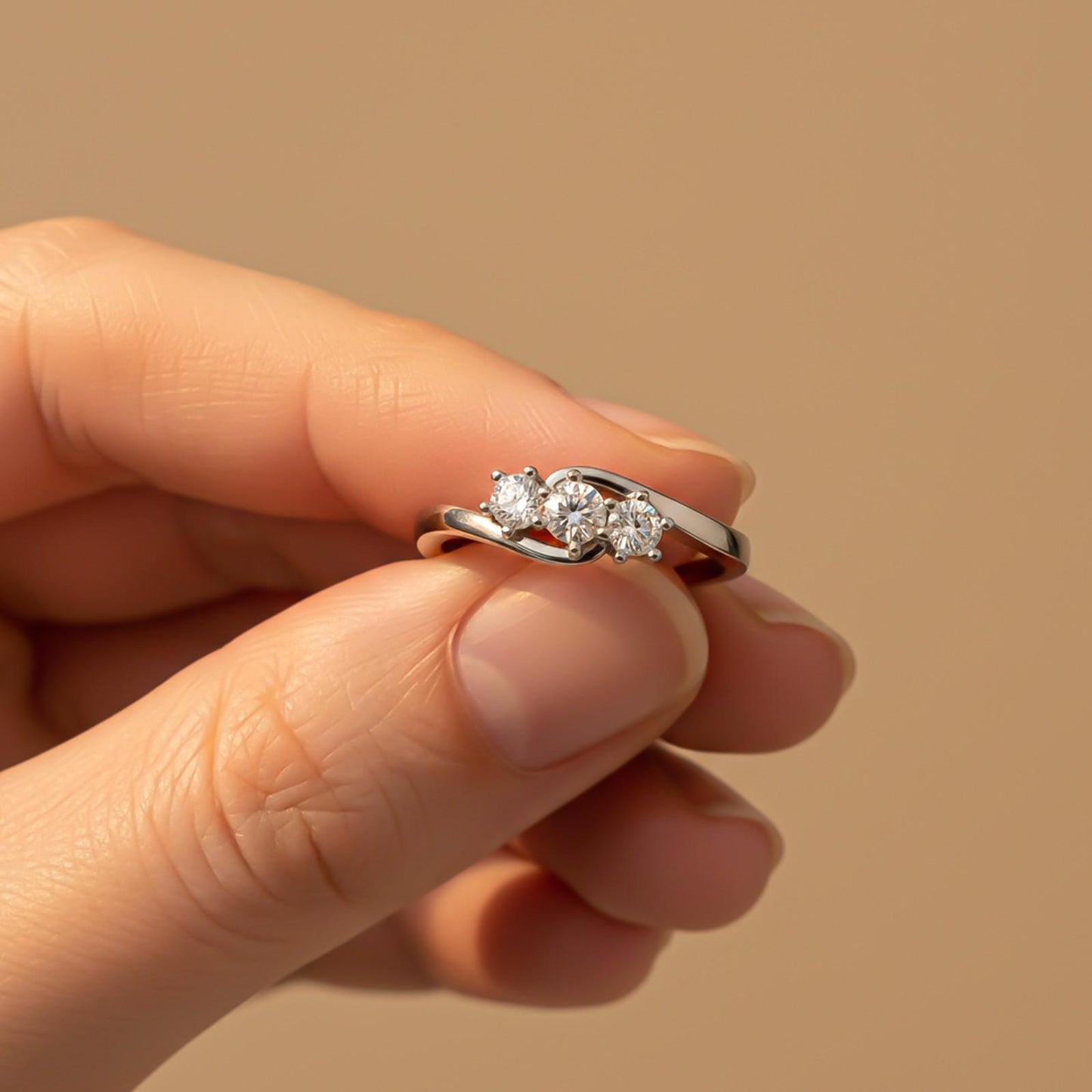 0.75Ctw Rory Crossover Moissanite Ring