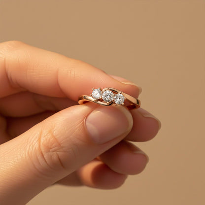 0.75Ctw Rory Crossover Moissanite Ring