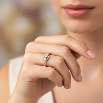 0.75Ctw Rory Crossover Moissanite Ring