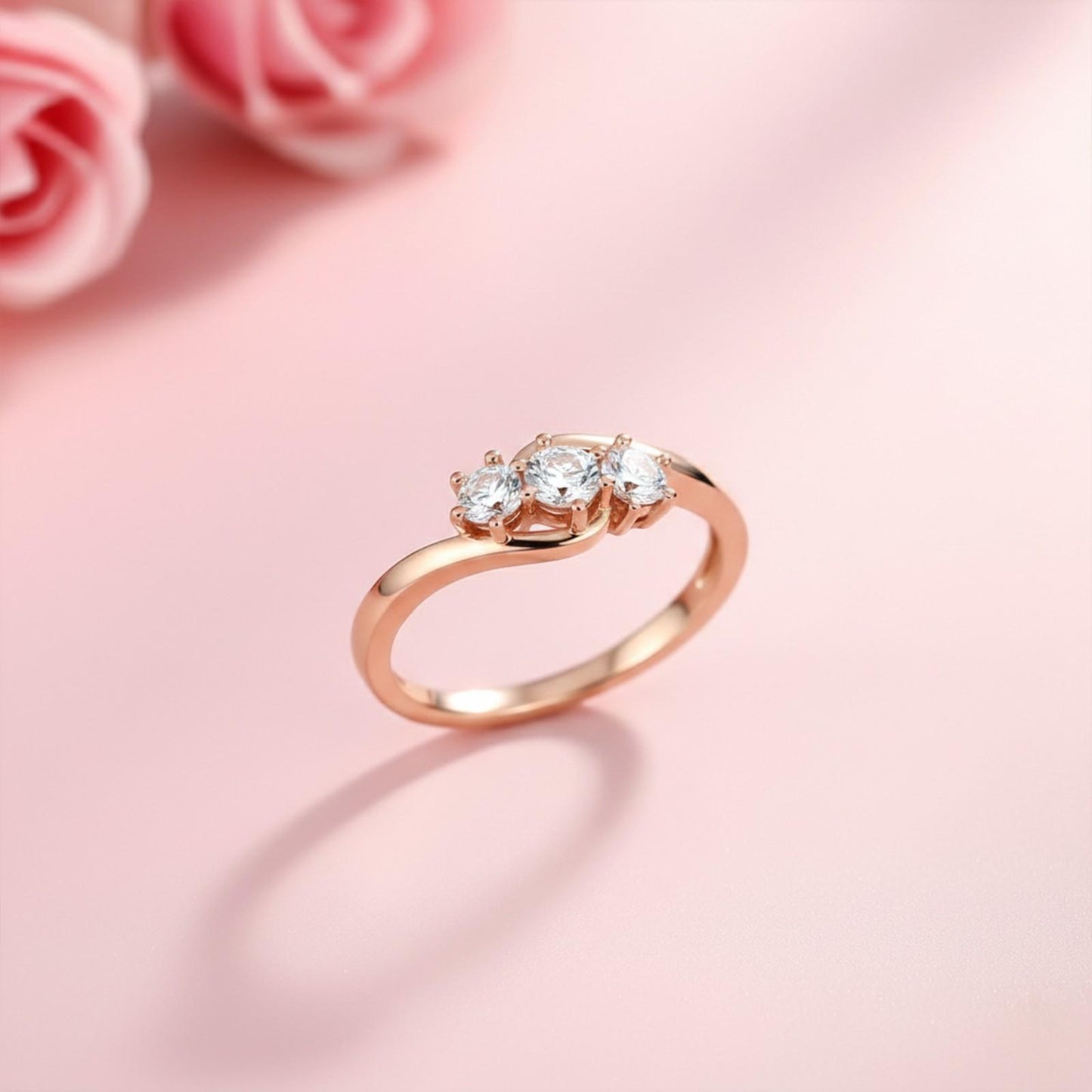 0.75Ctw Rory Crossover Moissanite Ring