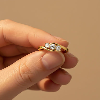 0.75Ctw Rory Crossover Moissanite Ring