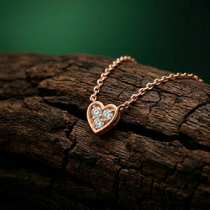 0.36Ct Moissanite Classic Heart Trio Pendant