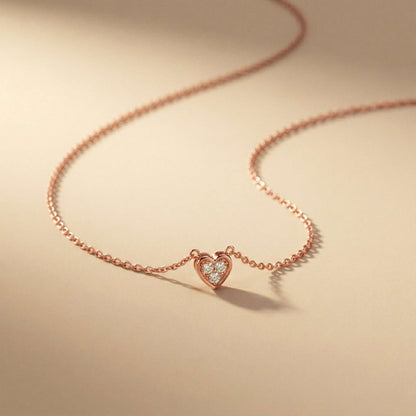 0.36Ct Moissanite Classic Heart Trio Pendant