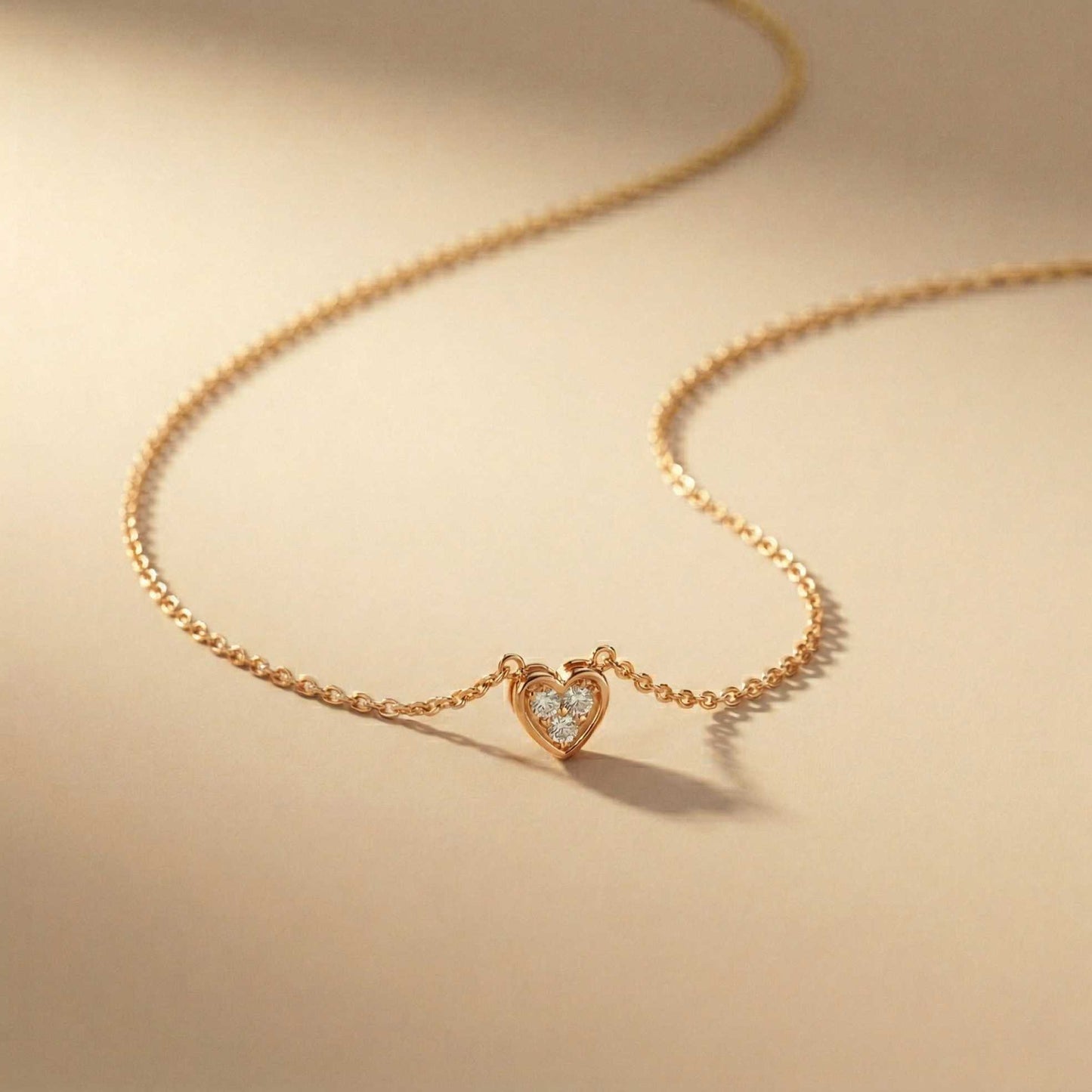 0.36Ct Moissanite Classic Heart Trio Pendant