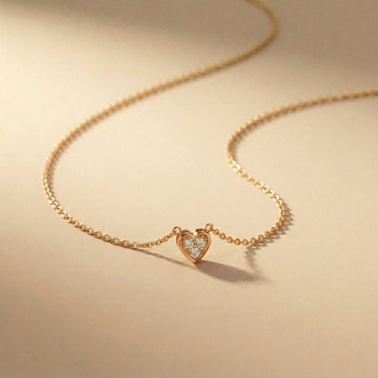 0.36Ct Moissanite Classic Heart Trio Pendant