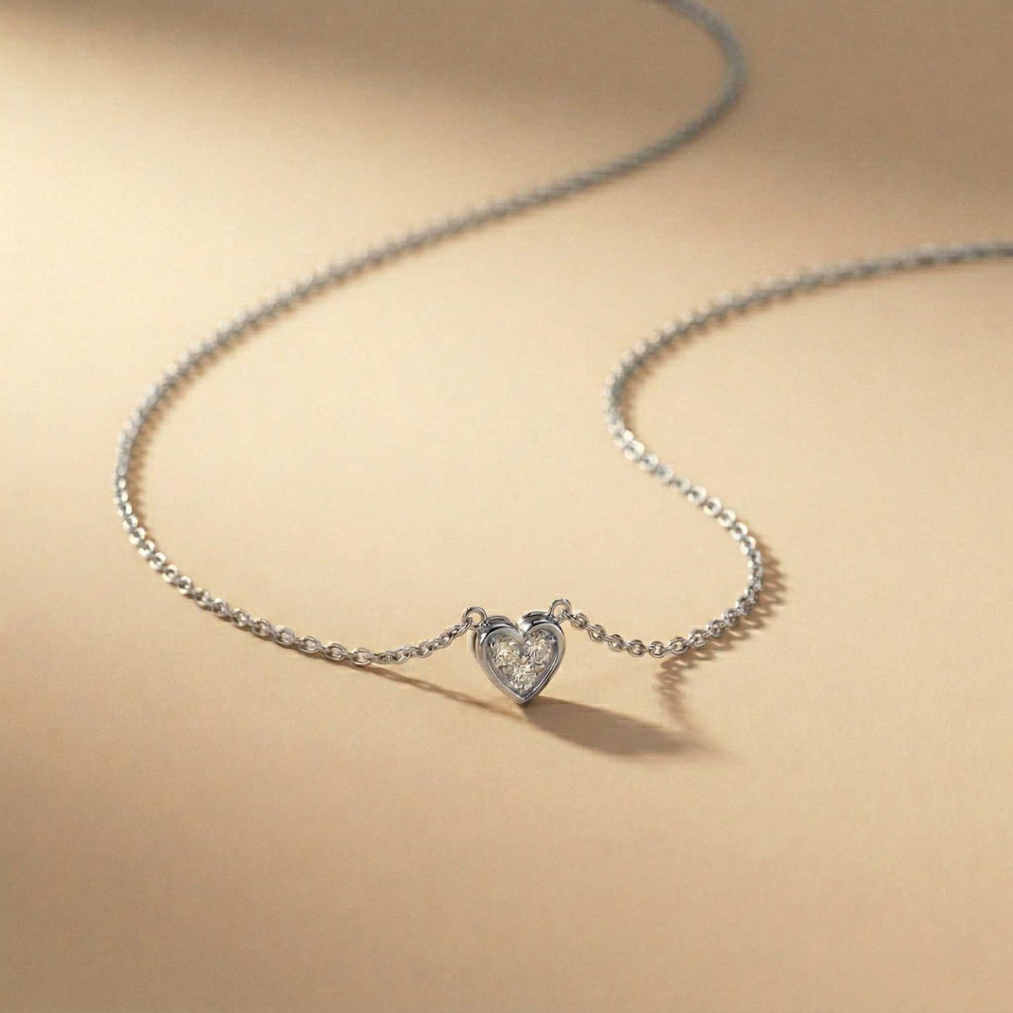 0.36Ct Moissanite Classic Heart Trio Pendant