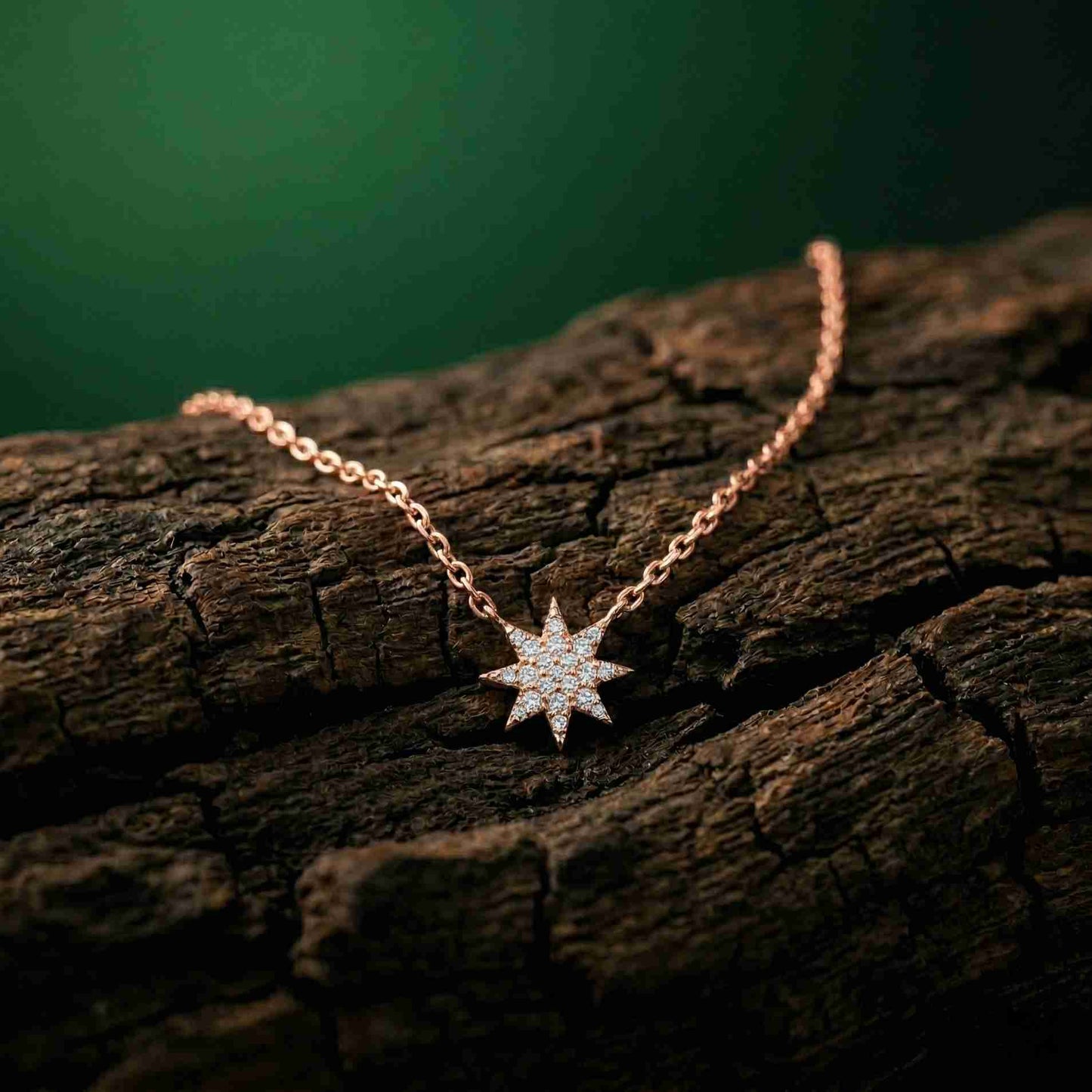 0.17Ct Moissanite Celestial Starburst Pendant
