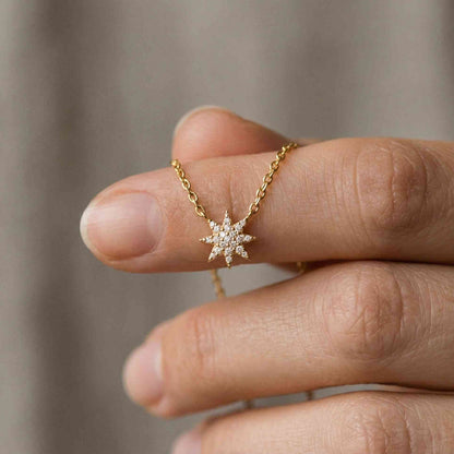 0.17Ct Moissanite Celestial Starburst Pendant