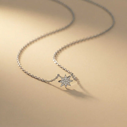 0.17Ct Moissanite Celestial Starburst Pendant