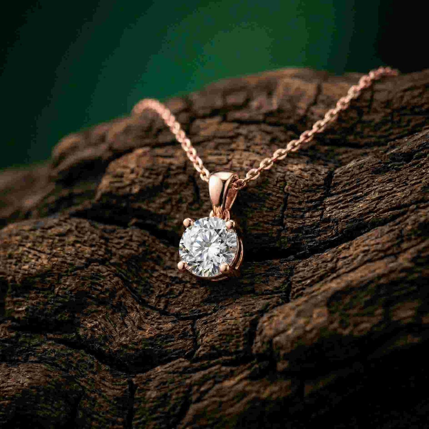 1Ct Moissanite Classic Solitaire Round Pendant