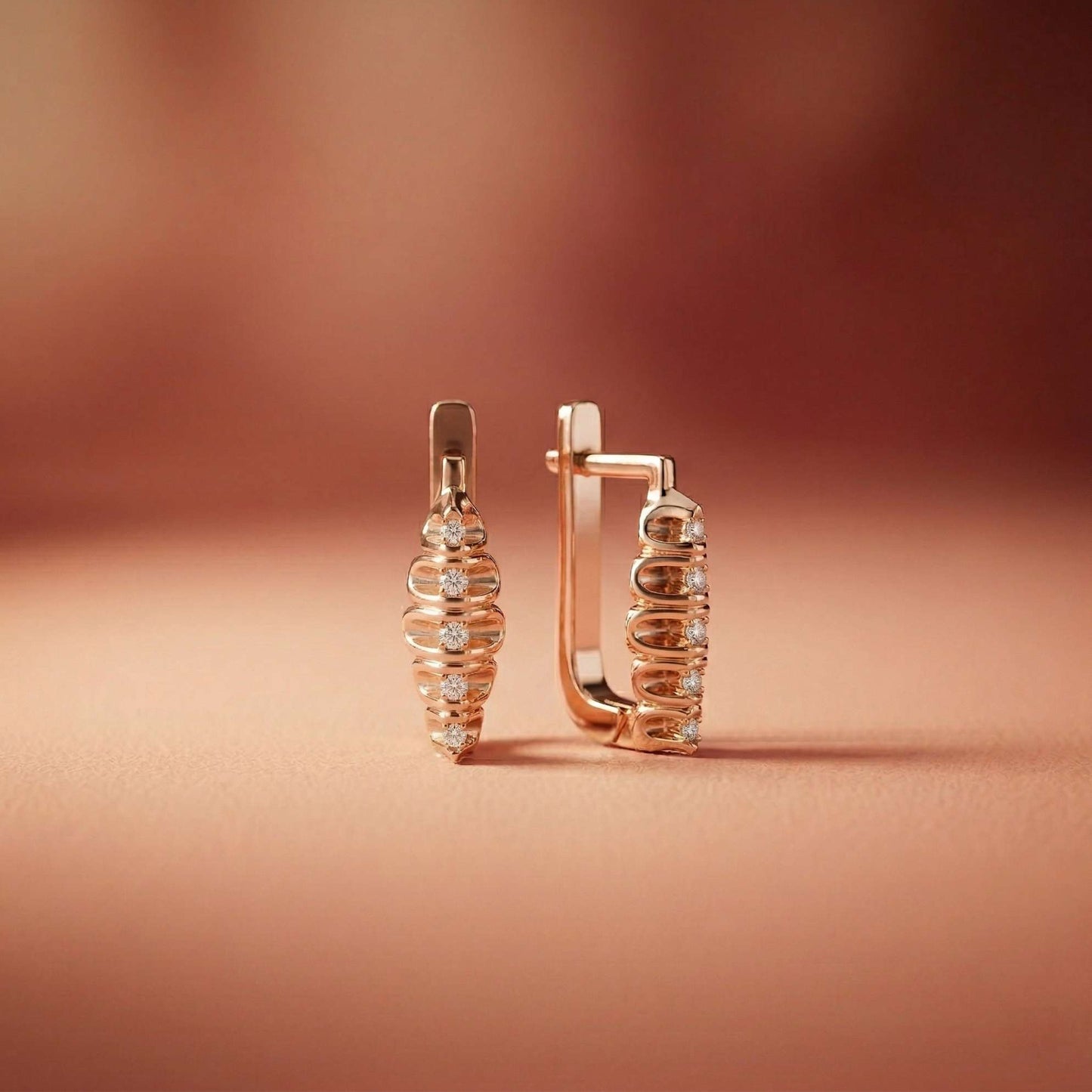 0.26Ct Moissanite Textured Cascade Drop Earrings