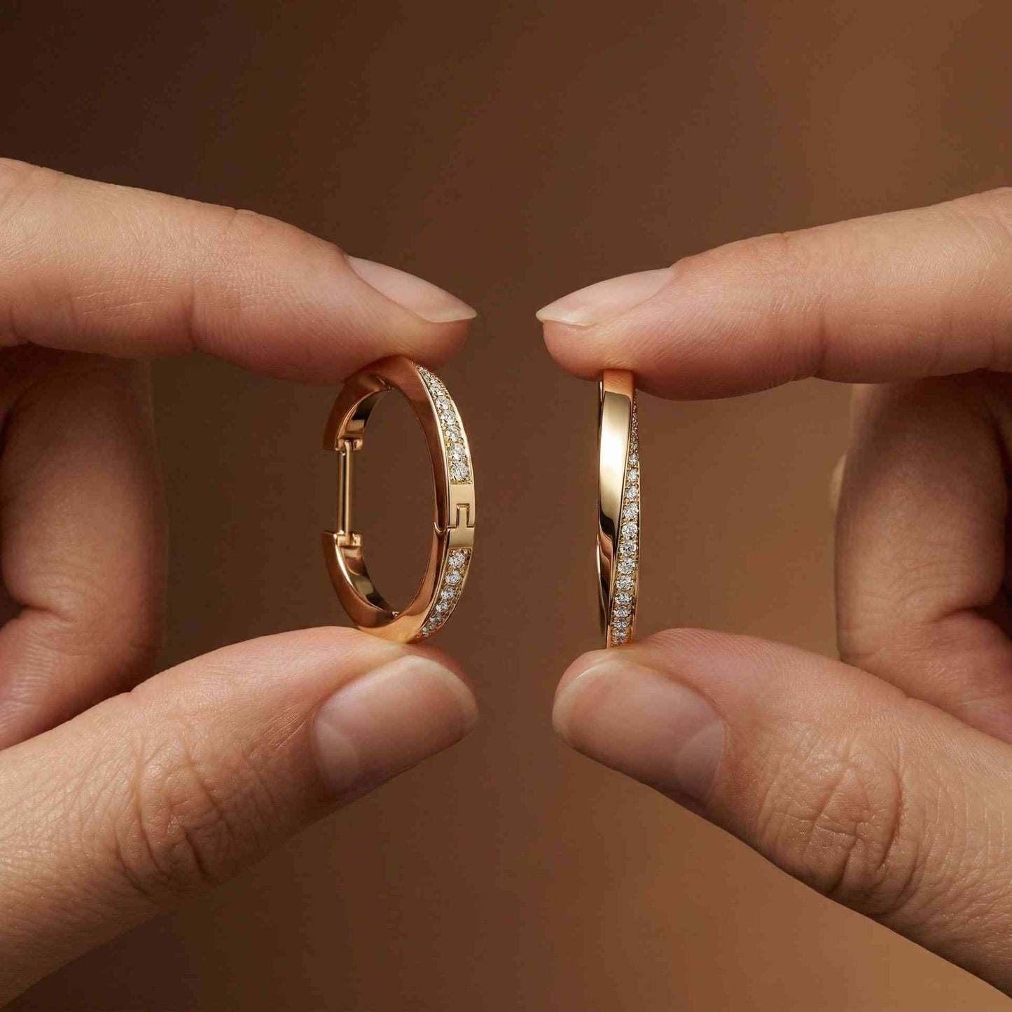 0.38Ct Moissanite Classic Line Hoop Earrings