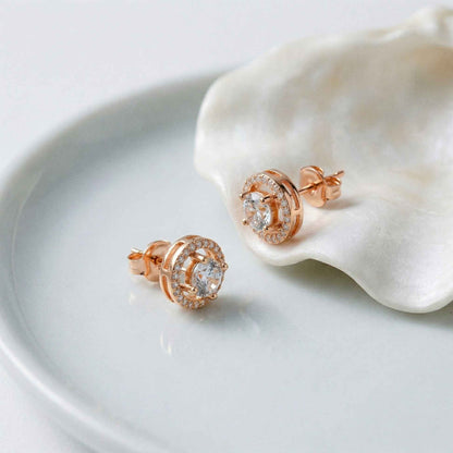 2.52Ct Moissanite Classic Halo Stud Earrings