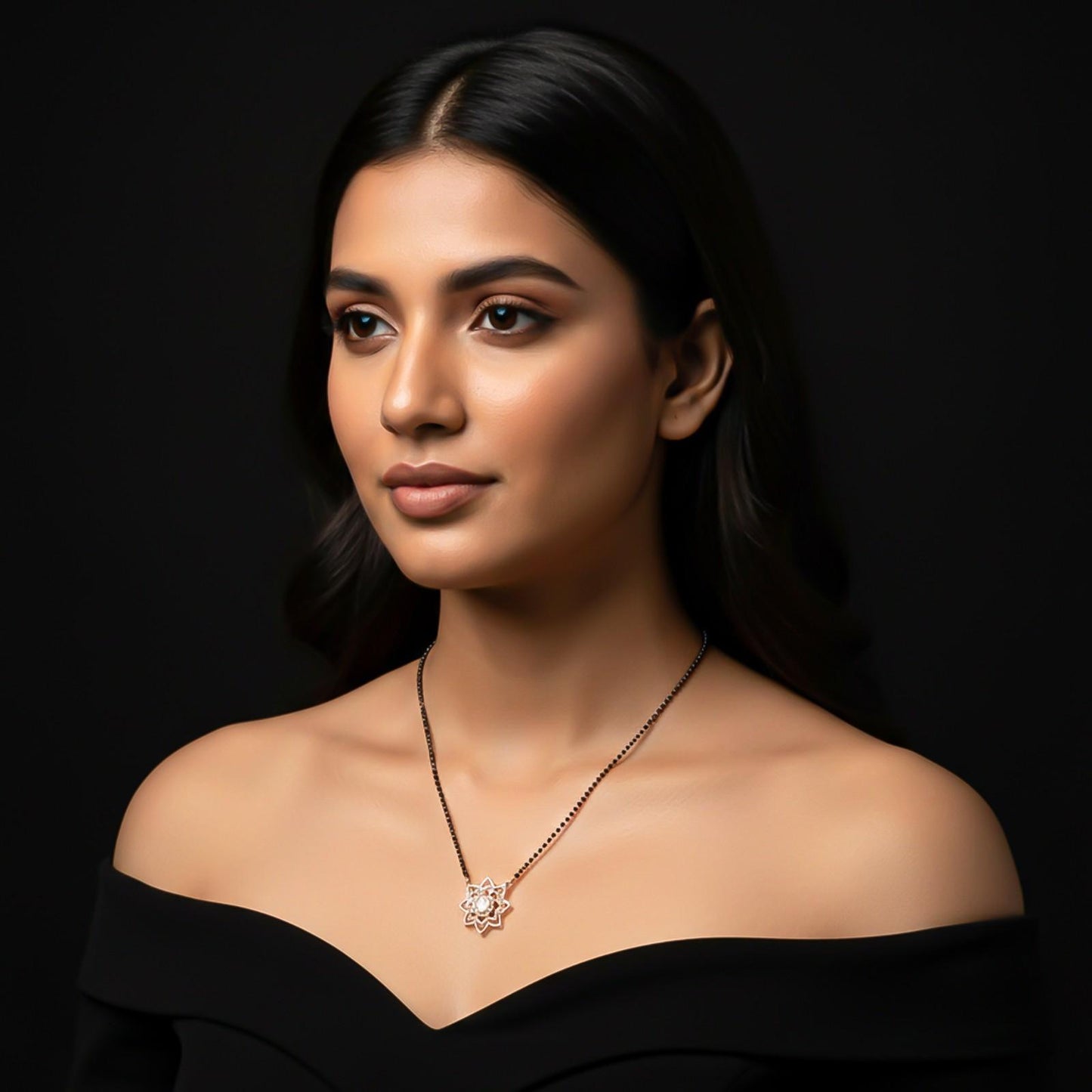 Rose Gold Starlight Zircon Mangalsutra