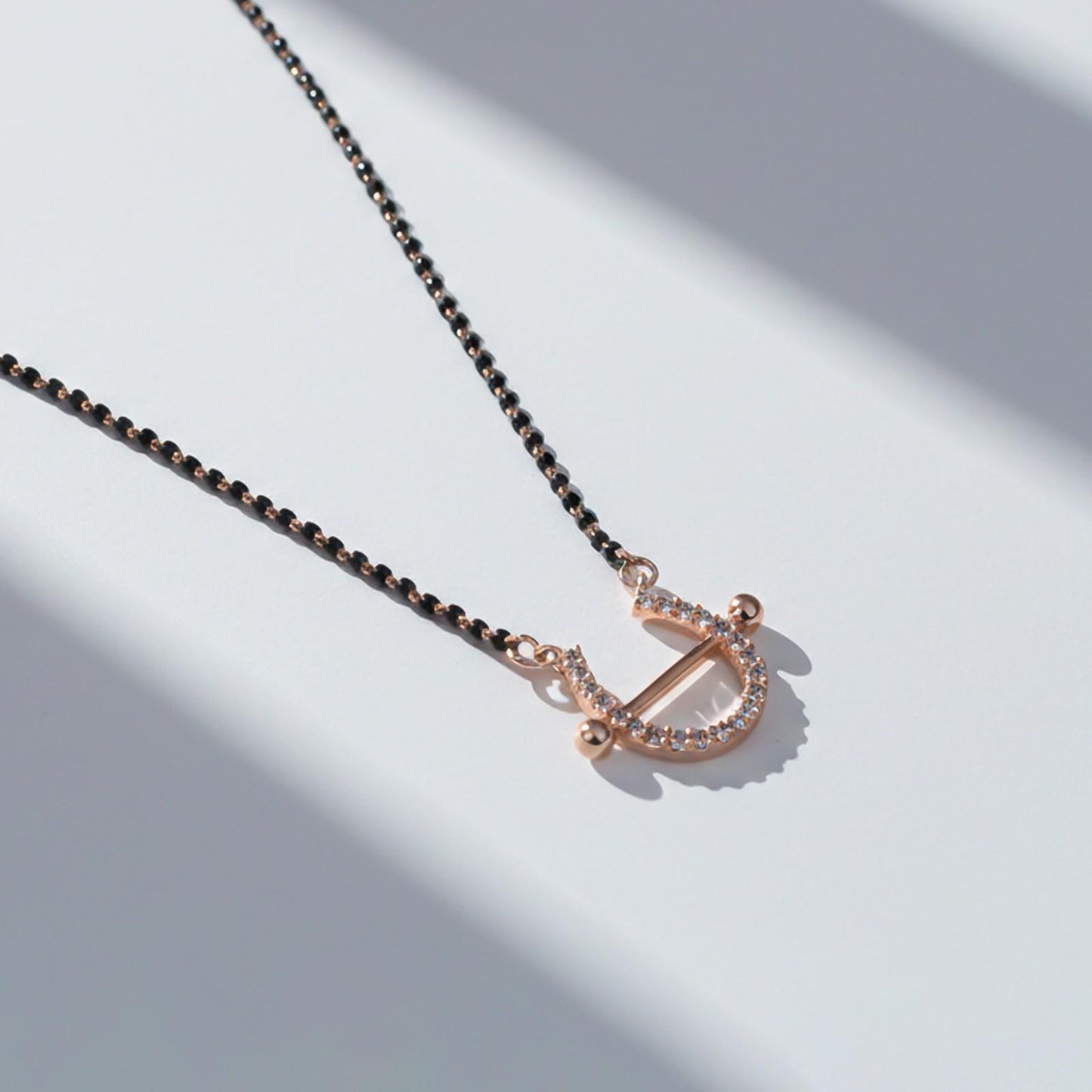 Rose Gold U Bar Mini Mangalsutra
