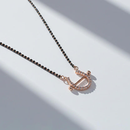 Rose Gold U Bar Mini Mangalsutra