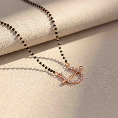 Rose Gold U Bar Mini Mangalsutra