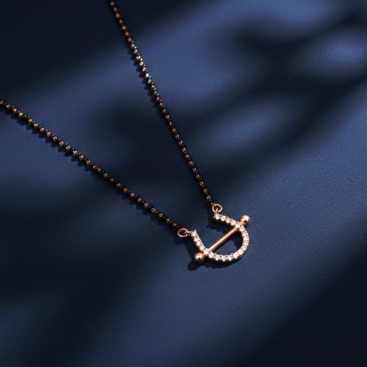 Rose Gold U Bar Mini Mangalsutra