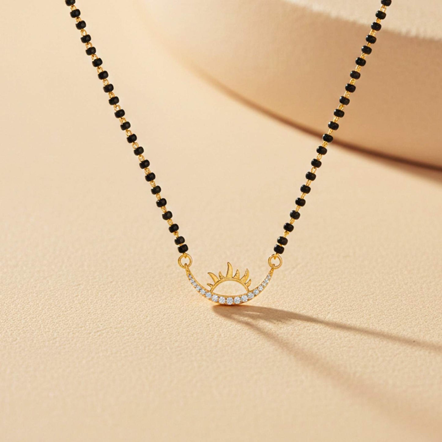 Golden Half Moon Style Mangalsutra