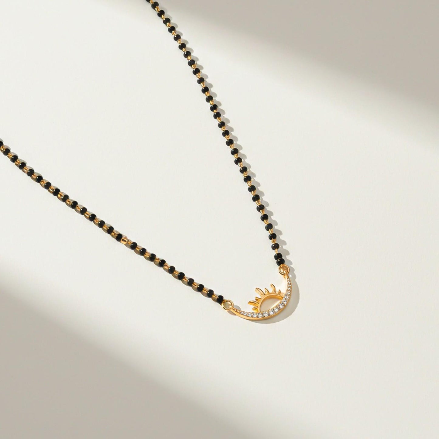 Golden Half Moon Style Mangalsutra