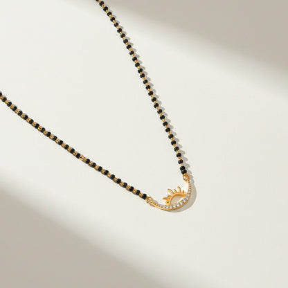 Golden Half Moon Style Mangalsutra