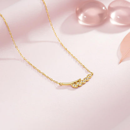Golden Zircon Bar Necklace