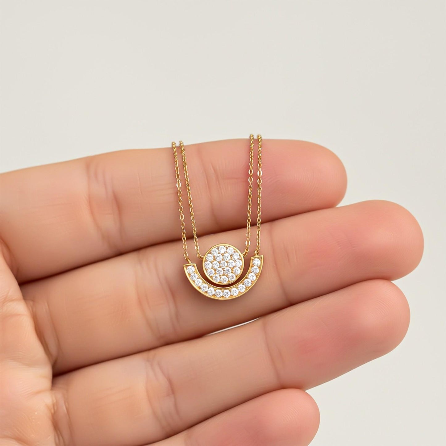 Golden Charm Medal Theme Necklace