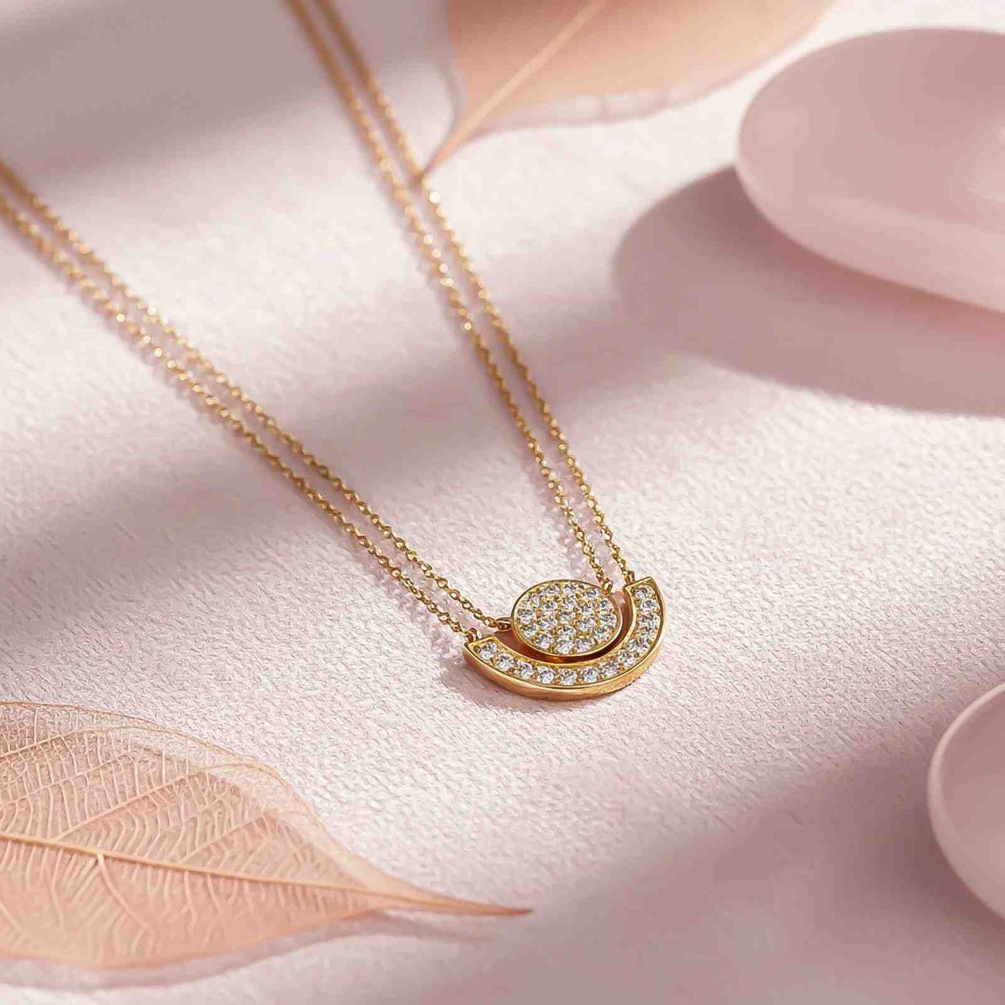 Golden Charm Medal Theme Necklace