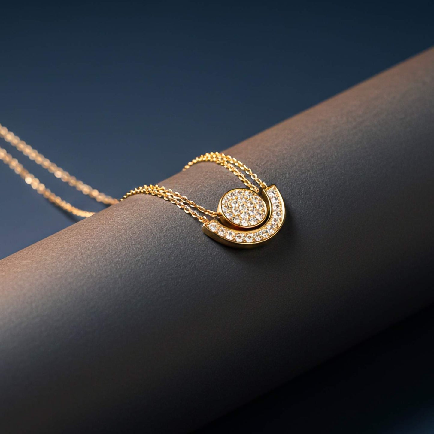 Golden Charm Medal Theme Necklace