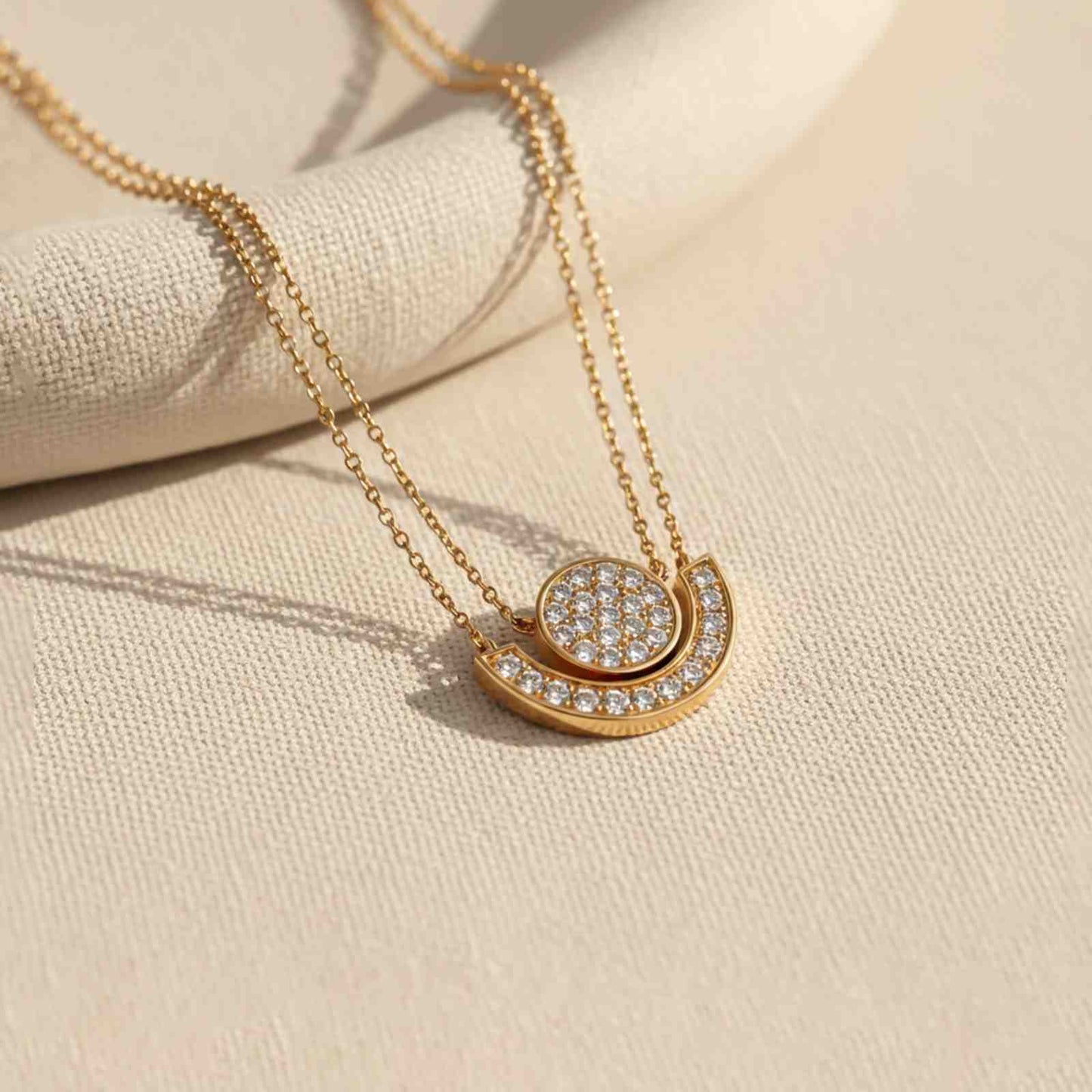 Golden Charm Medal Theme Necklace