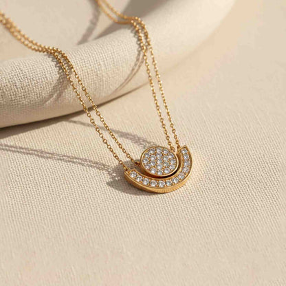 Golden Charm Medal Theme Necklace