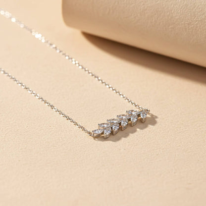 Sterling Silver Olive Leaf Design Necklace