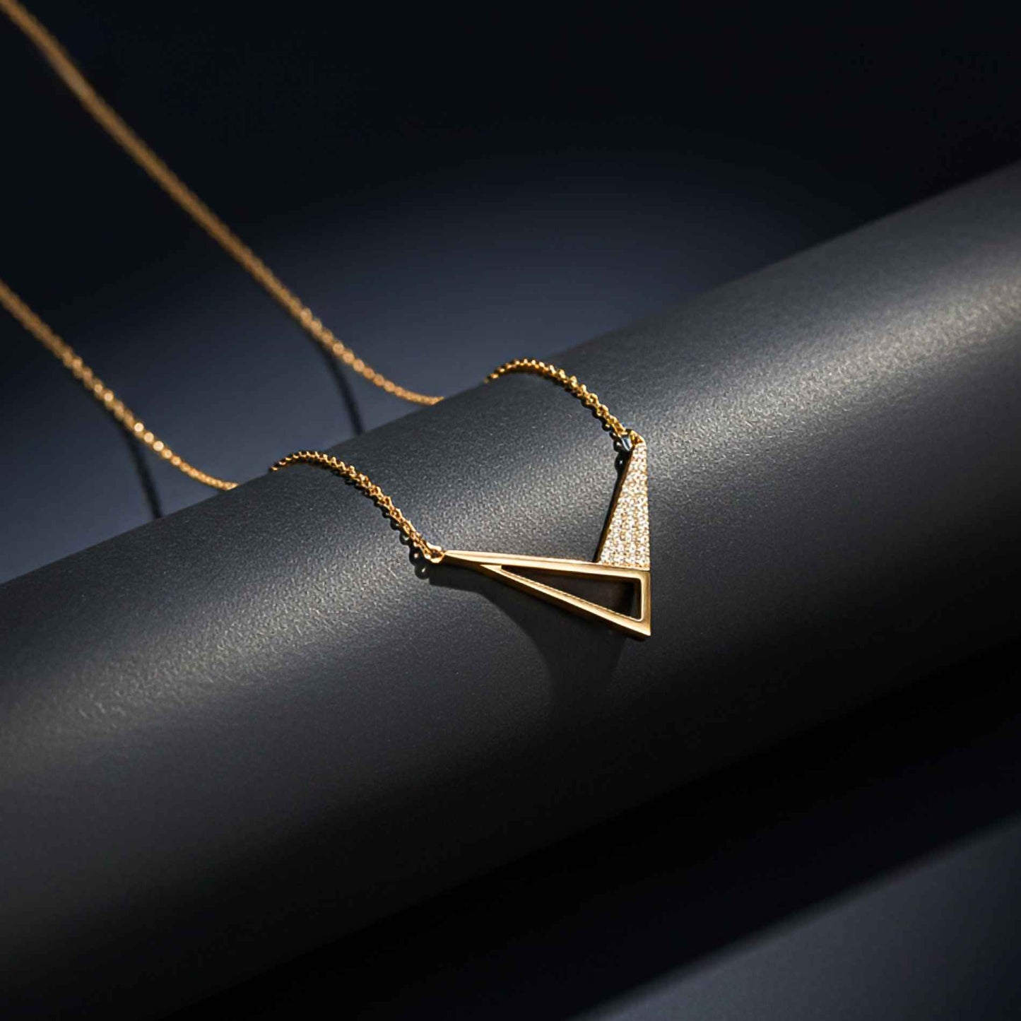 Yellow Gold Cupid's Arrow Necklace