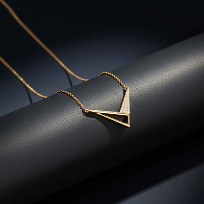 Yellow Gold Cupid's Arrow Necklace