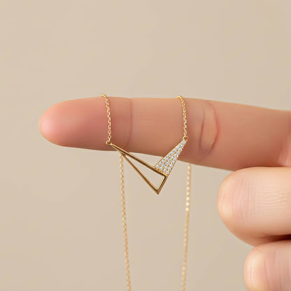 Yellow Gold Cupid's Arrow Necklace