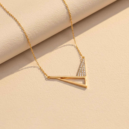 Yellow Gold Cupid's Arrow Necklace