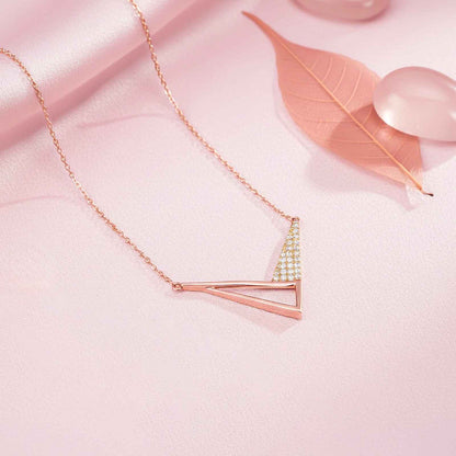 Rose Gold Cupid's Arrow Necklace