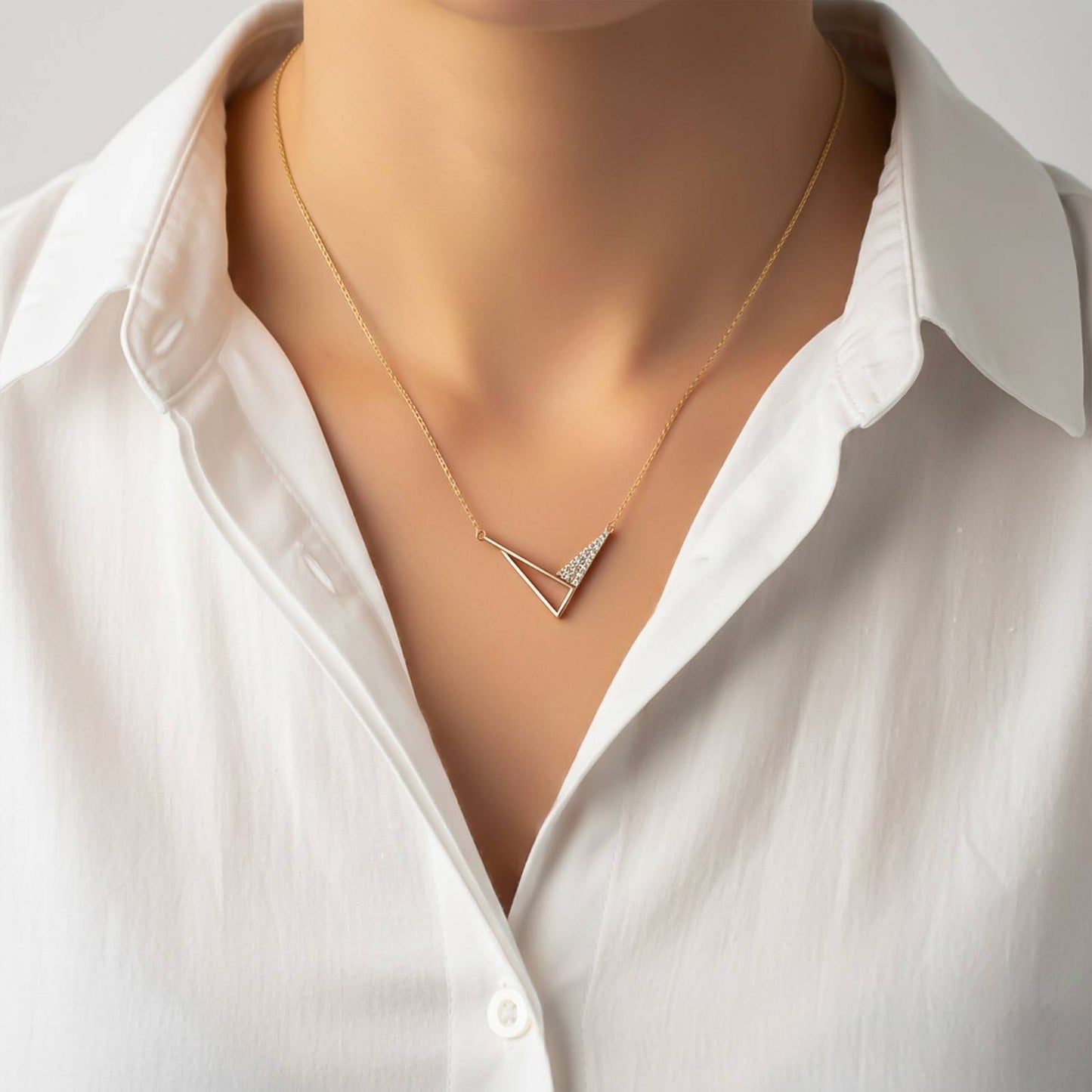 Rose Gold Cupid's Arrow Necklace
