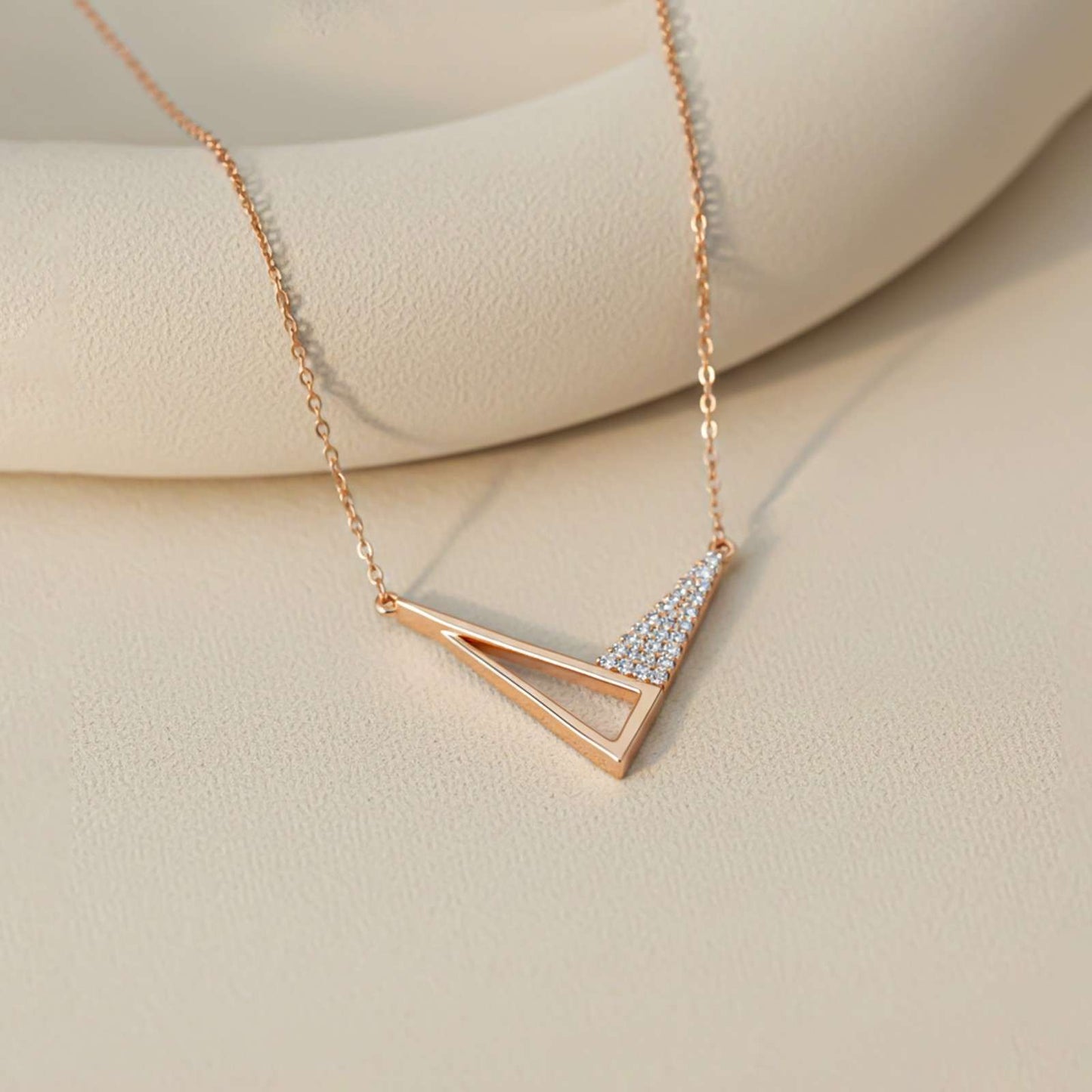 Rose Gold Cupid's Arrow Necklace