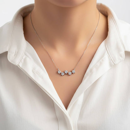 Silver Floral Serenade Necklace