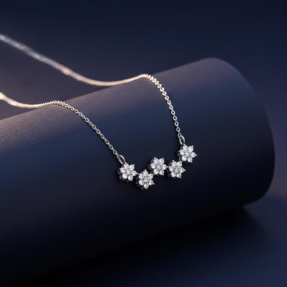 Silver Floral Serenade Necklace