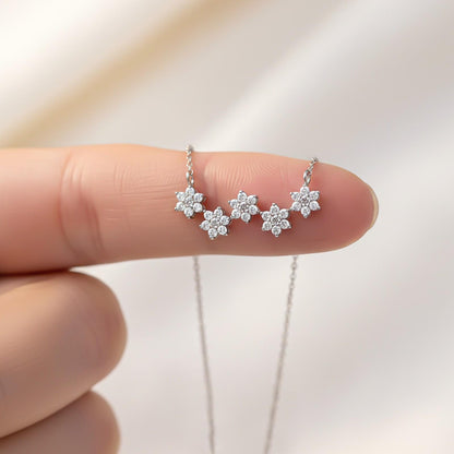 Silver Floral Serenade Necklace