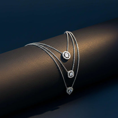 Silver Layered Queens Necklace