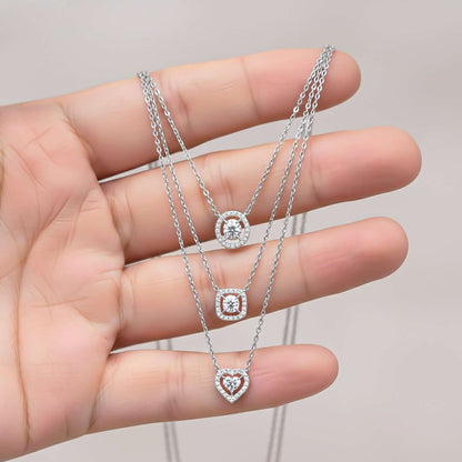 Silver Layered Queens Necklace