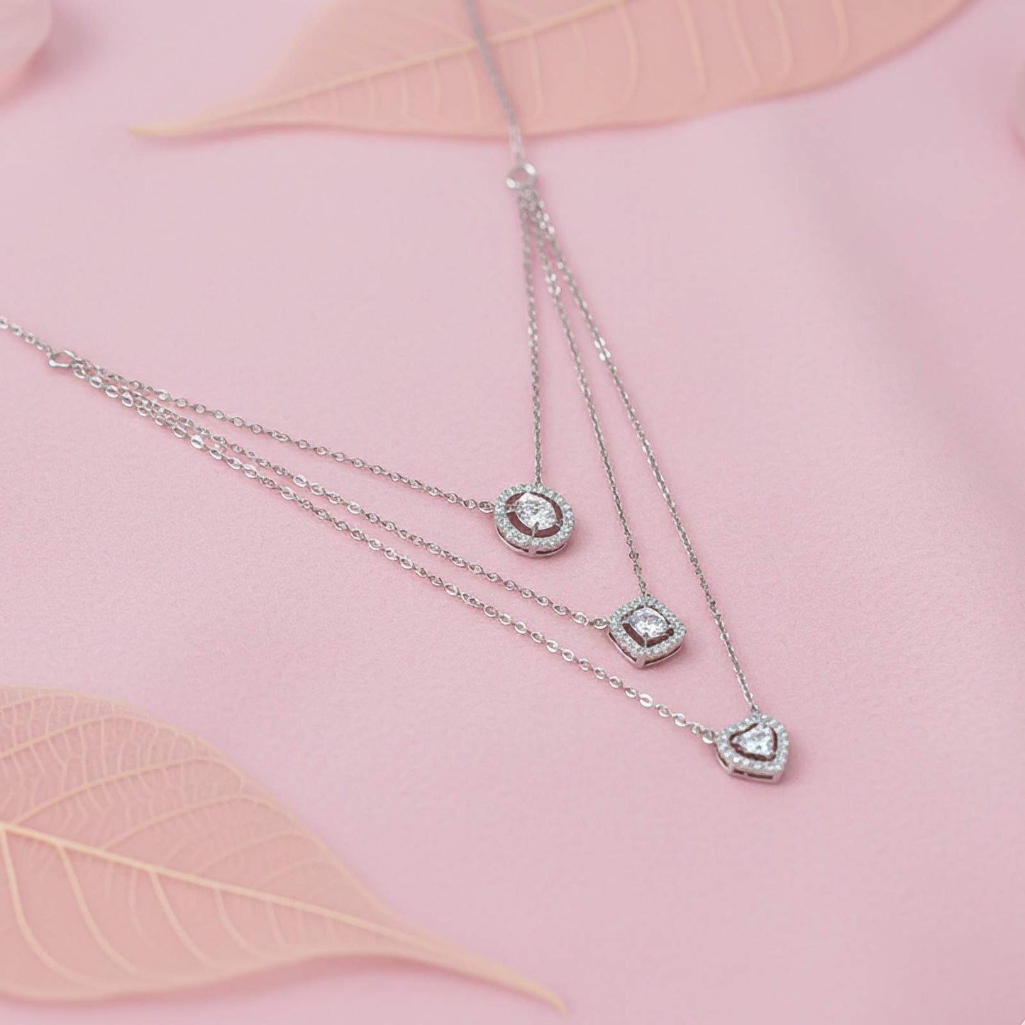 Silver Layered Queens Necklace