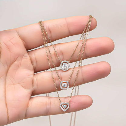 Rose Gold Layered Queens Necklace