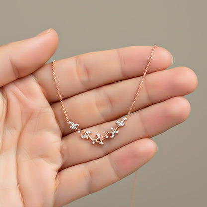 Rose Gold Tree Branches Necklace