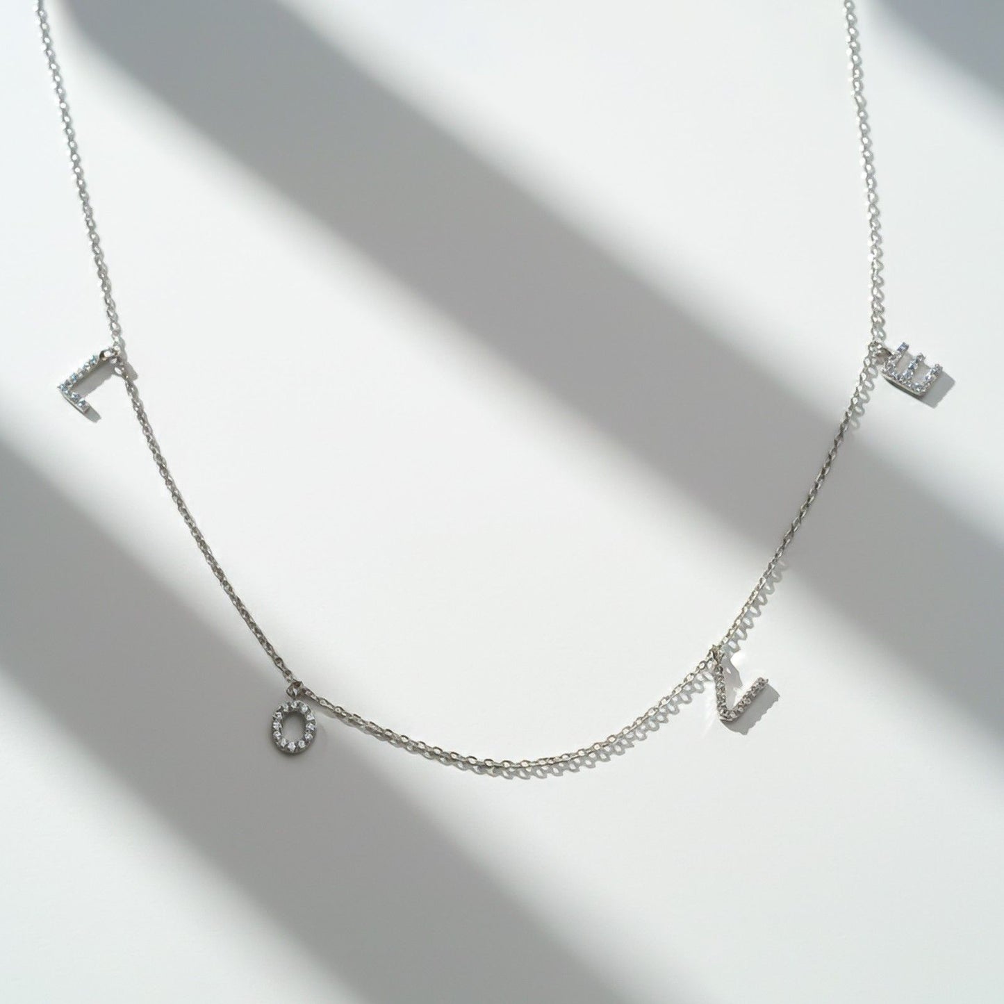 Silver LOVE Charms Necklace